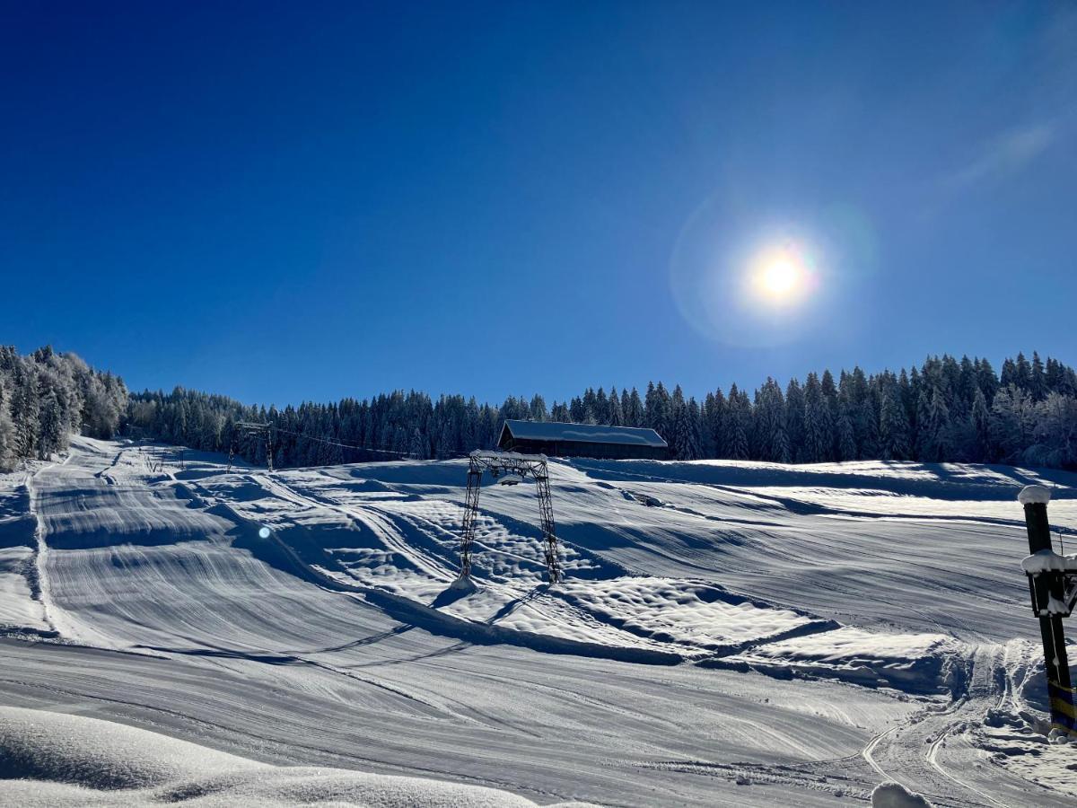 Ferienwohnung Bergblick Am Rande Der Wildnis Sibratsgfäll Esterno foto
